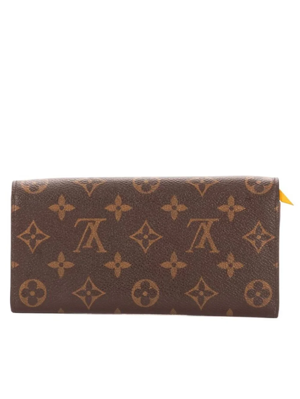Louis Vuitton Emily Brown Yellow Monogram Canvas Wallet